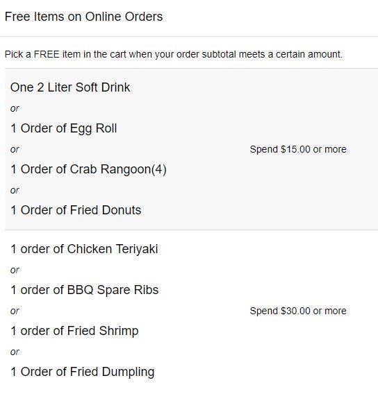 Menu at Panda Palace Chinese Restaurant, Junction City