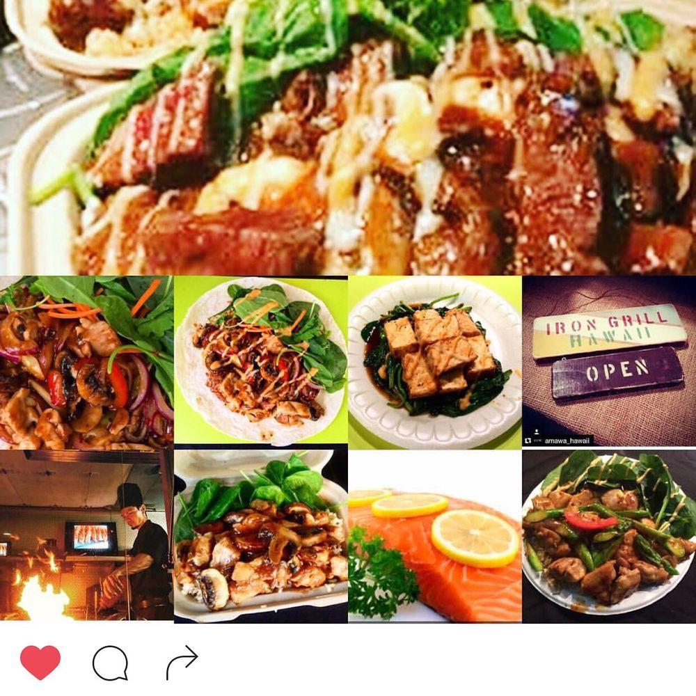 Menu at Iron Grill Hawaii restaurant, Honolulu, Makaloa St