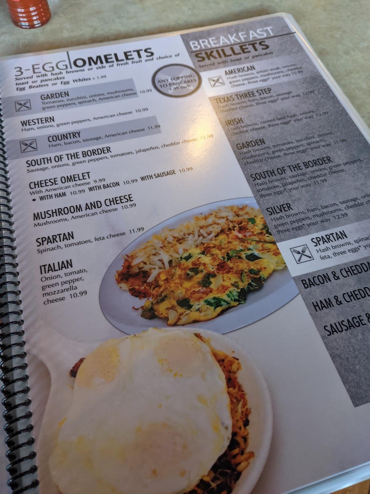 Menu at Silver Pancake House restaurant, Warson Woods