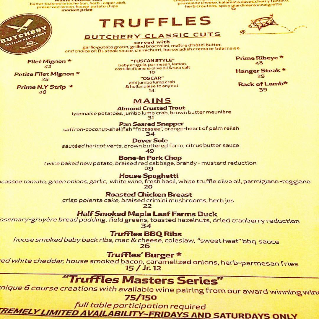 Menu at Truffles pub & bar, Ladue