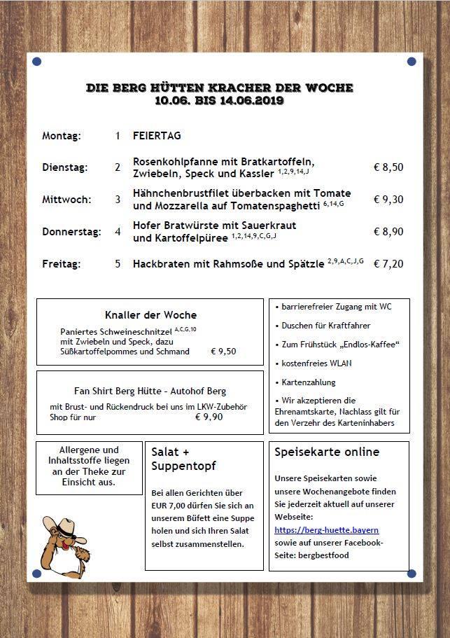 Speisekarte Von Berg H Tte Restaurant Berg