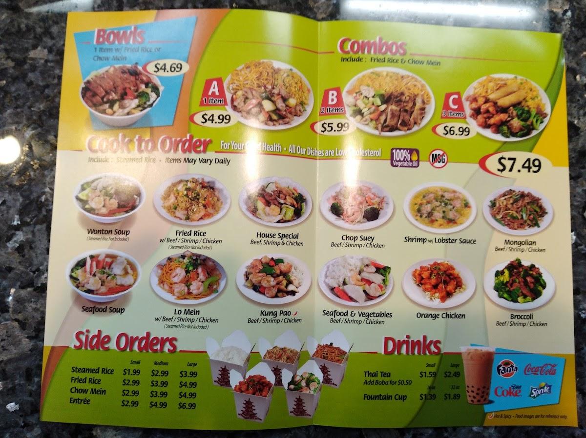 Menu at Dragon Express restaurant, Escondido