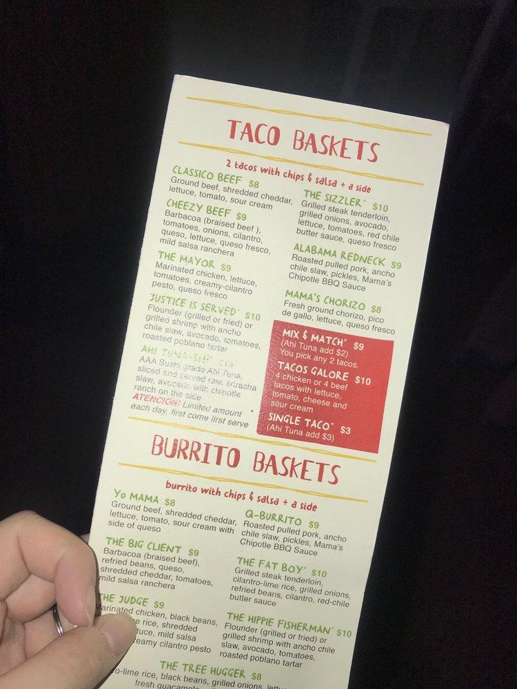 Menu at Taco Mama - Hillsboro Village restaurant, Nashville, 21st Ave S