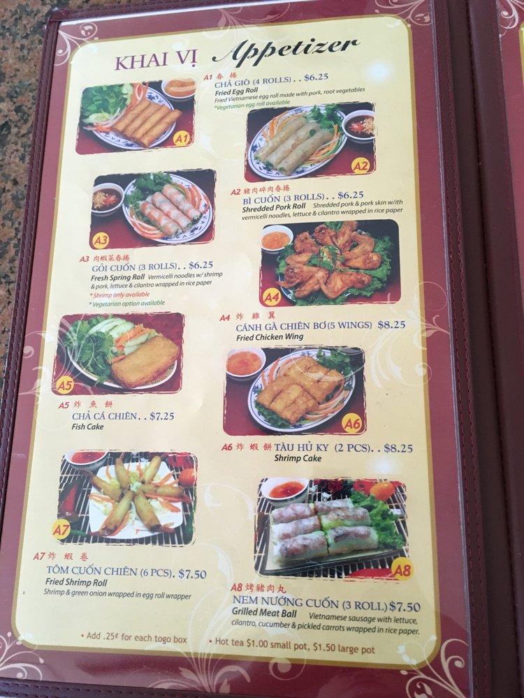 Menu At Pho Lee Hoa Phat Restaurant Vacaville