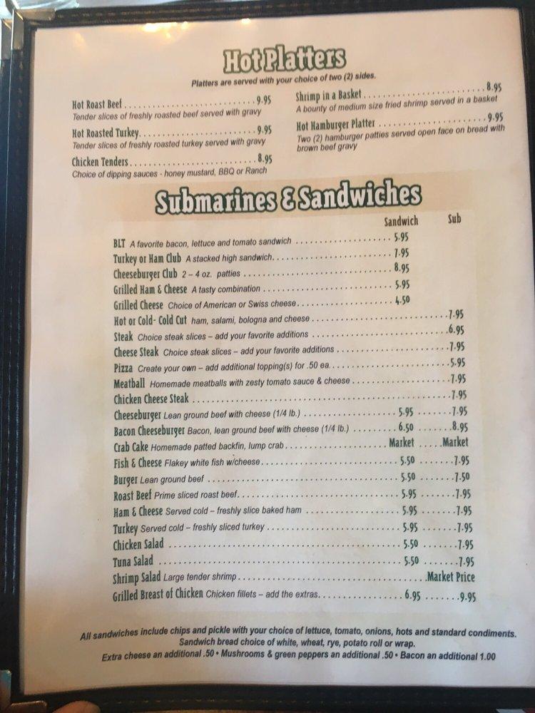 Menu at Winfield Inn pub & bar, Eldersburg