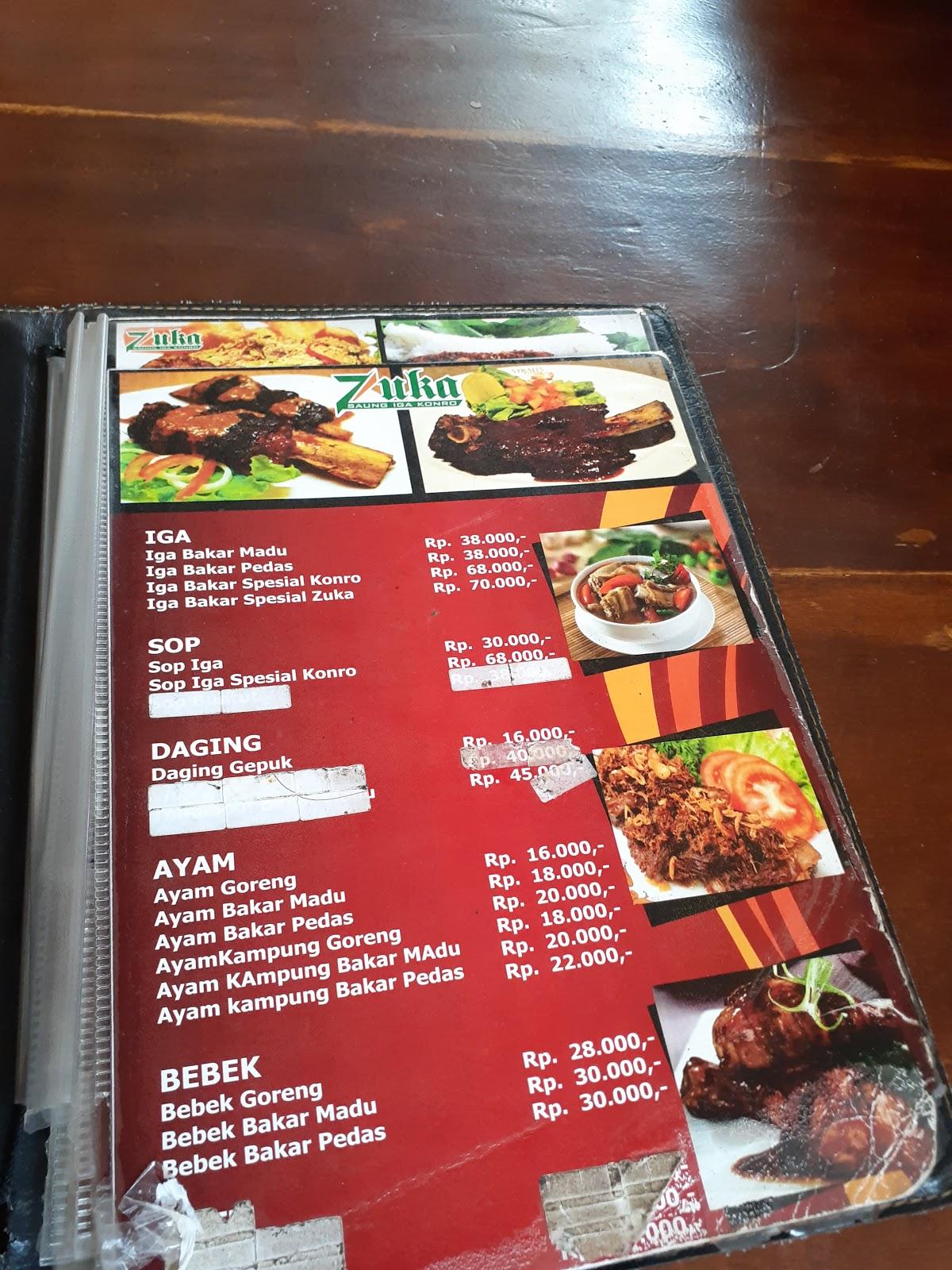 Menu at Zuka Ribs Restaurant, Cilegon, Jl. Ps. Kranggot No.3