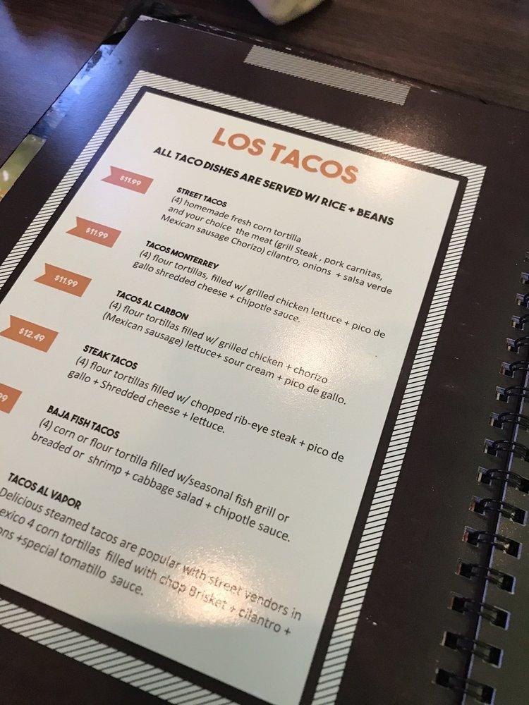 Menu at Casa Tequila Mexican Kitchen restaurant, Broken Arrow