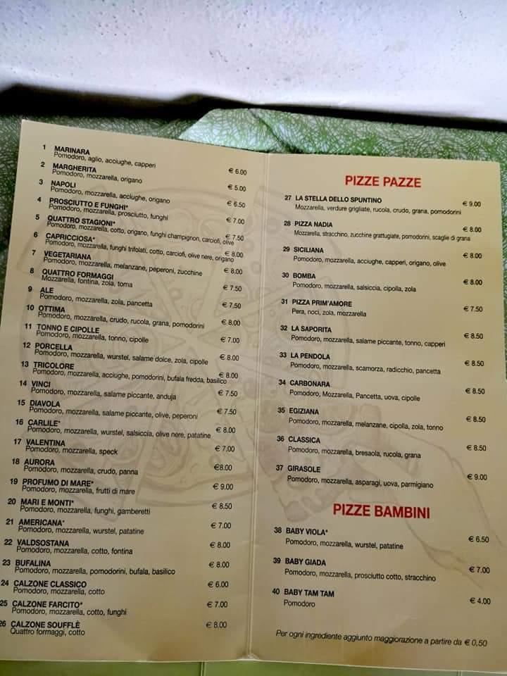 Menu Da Lo Spuntino Ristorante, Verbania