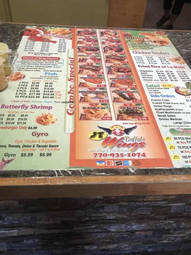 Menu at JT Buffalo Wings BBQ, Lilburn