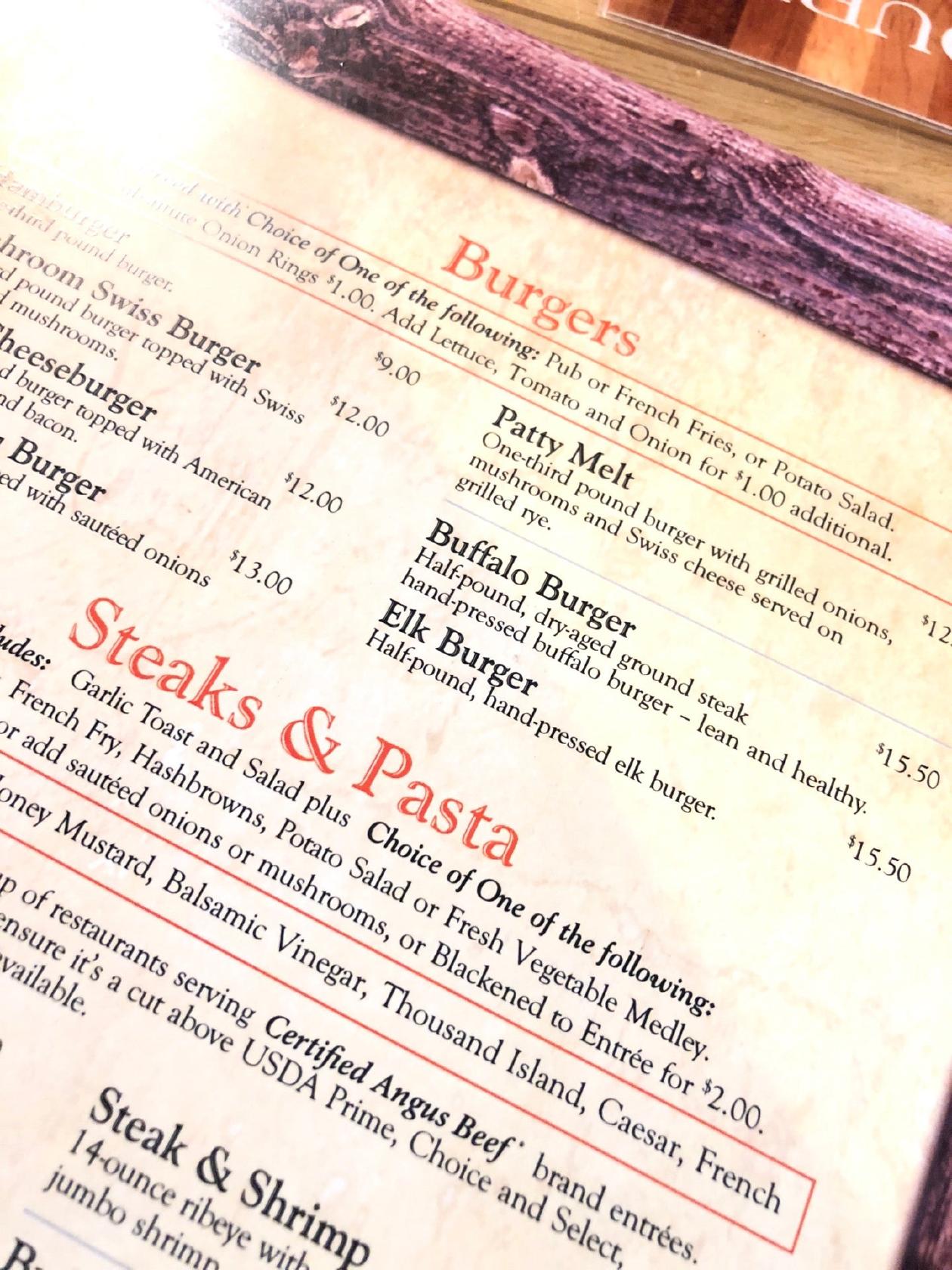 Menu at Little Missouri Saloon & Dining Room pub & bar, Medora