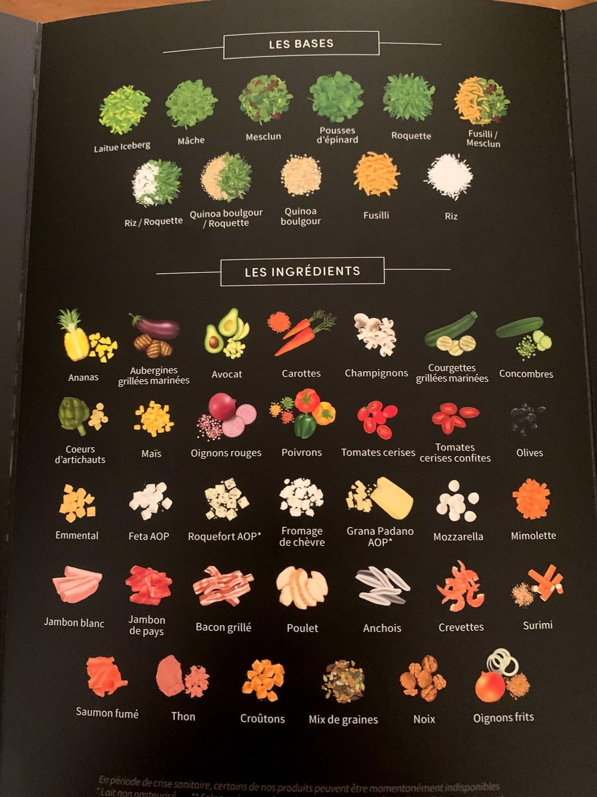 Carta del restaurante Eat Salad, Paris