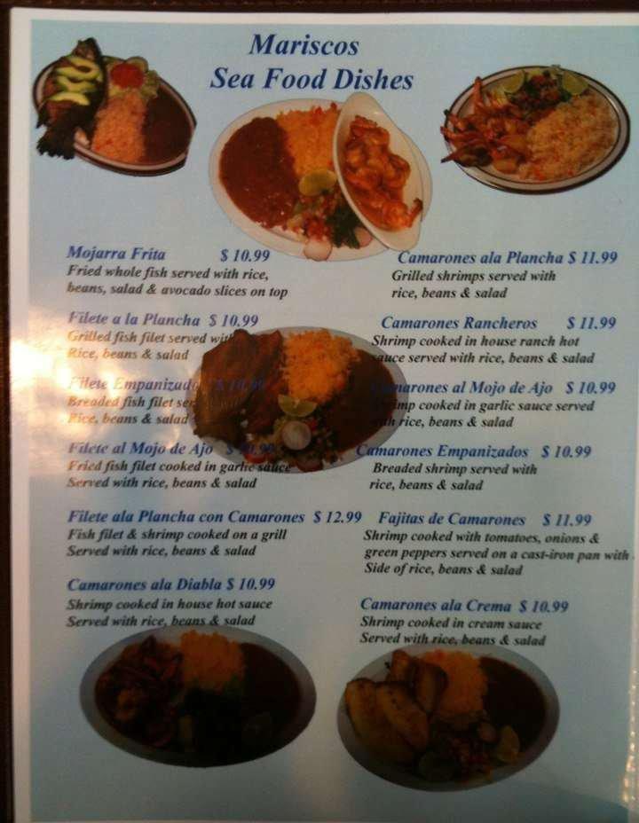 Menu at La Guanaquita restaurant, Hillsboro, SE Tualatin Valley Hwy
