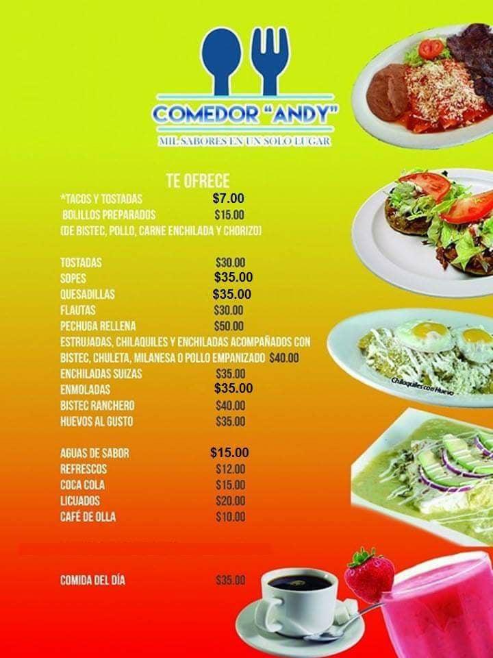 Menu At Comedor Andy Restaurant Huejutla De Reyes