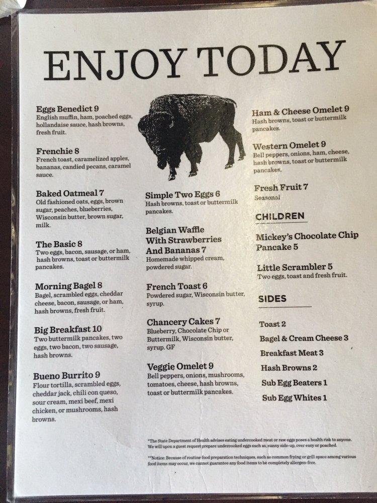 Menu at Chancery Restaurant & Pub, Mequon, N Port Washington Rd