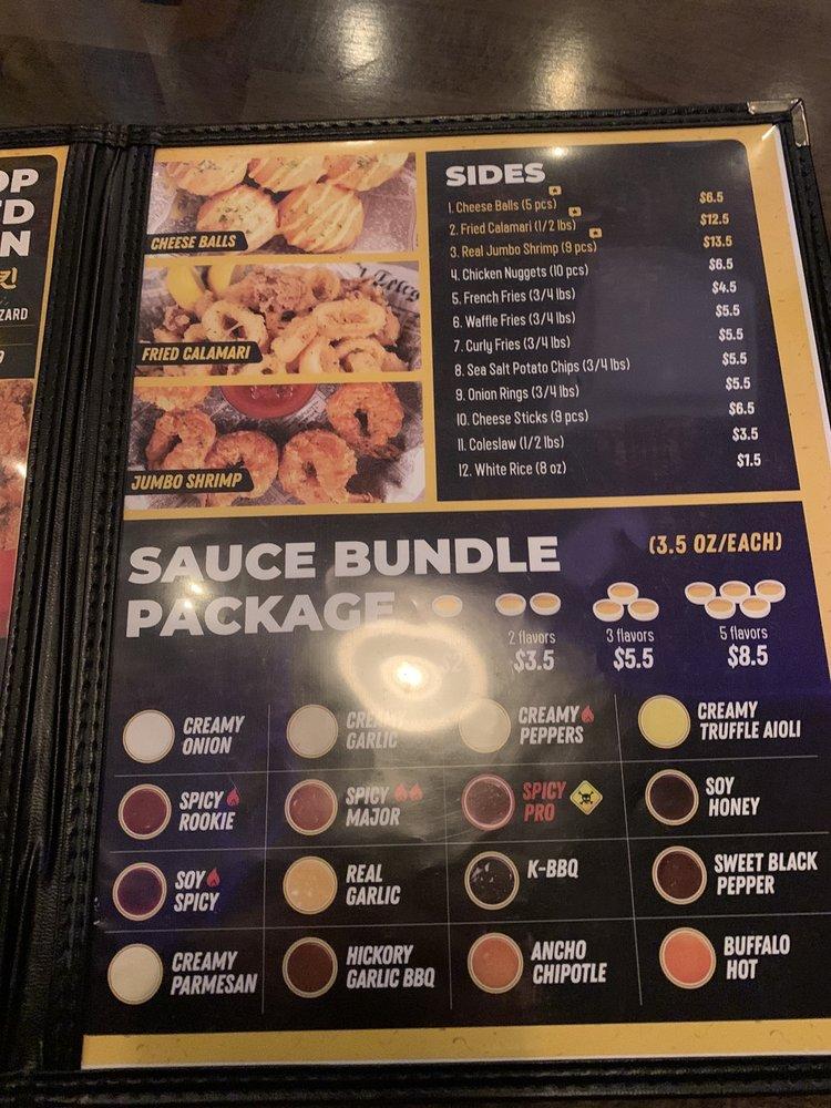 Menu at KCOOP restaurant, Morton Grove