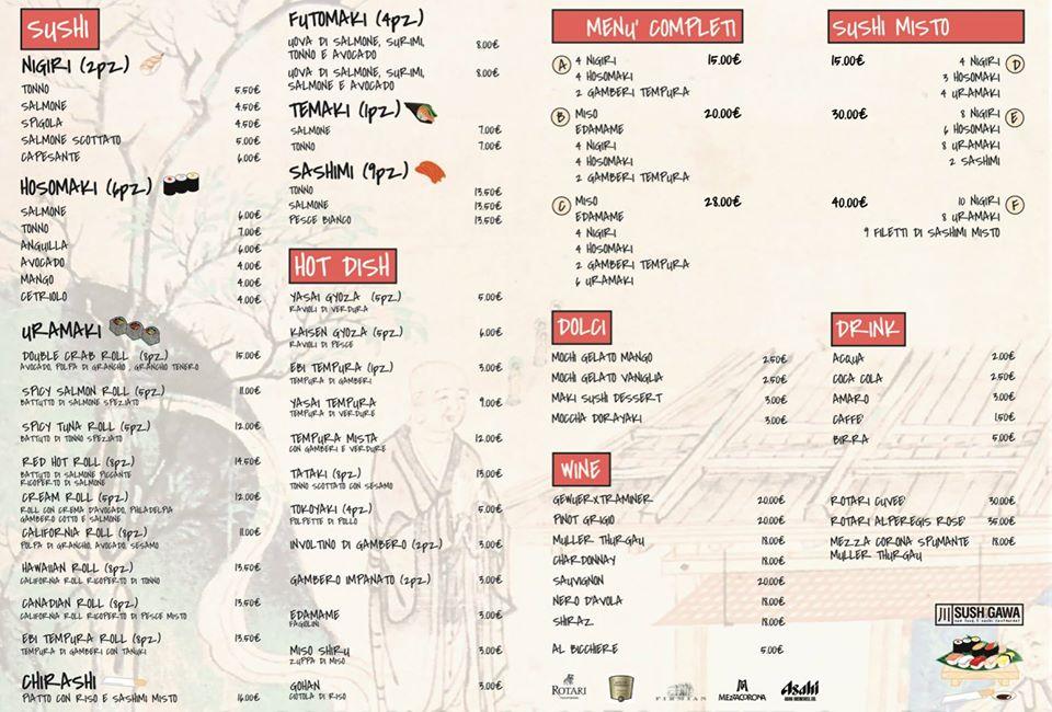Menu di Sushigawa 
