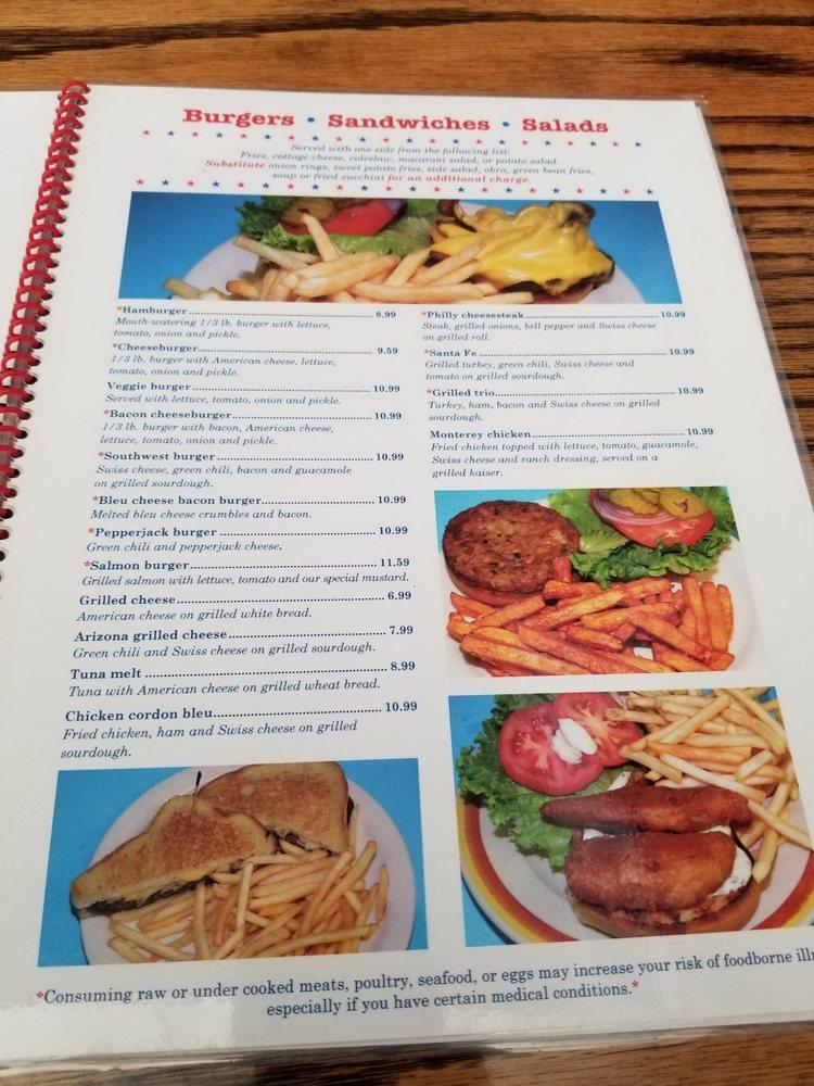 Menu at Biscuits Country Cafe, Tucson