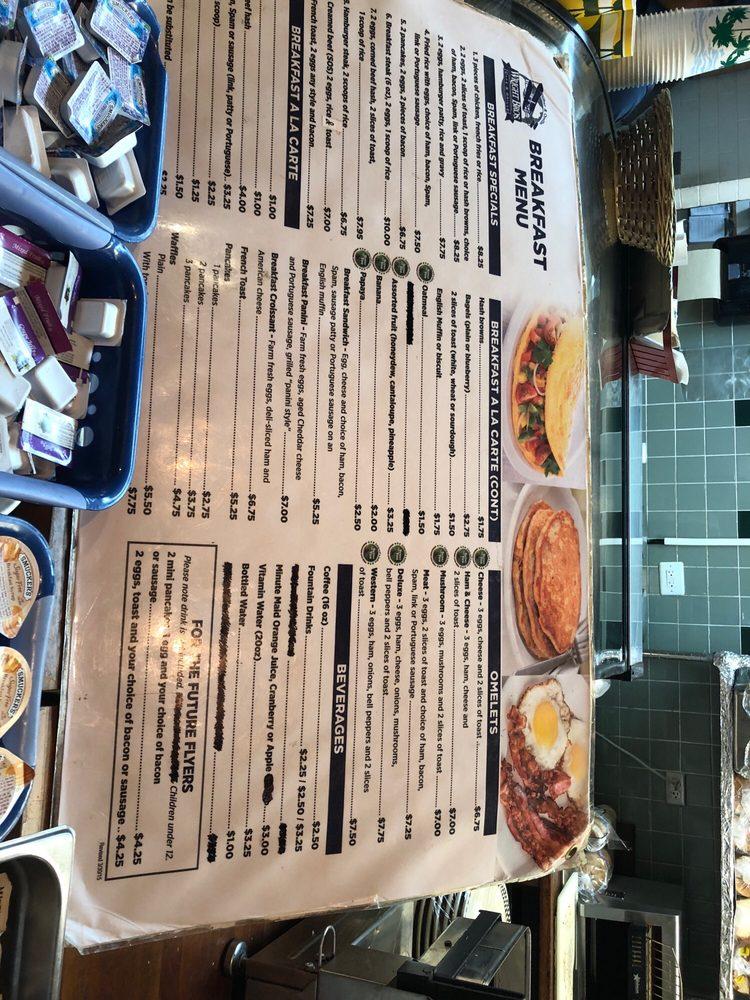 Menu at Wright Brothers Cafe, Honolulu