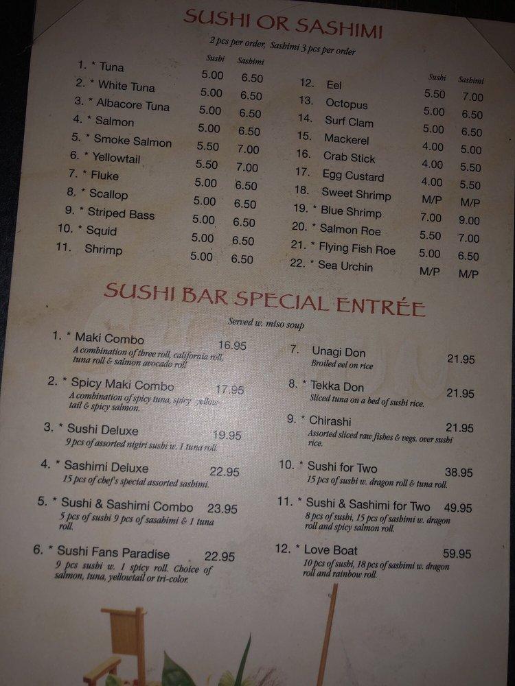 Menu at Shogun Restaurant, Casper