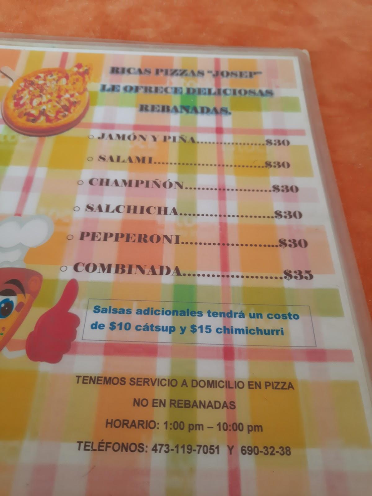 Menu at Pizza Vip 