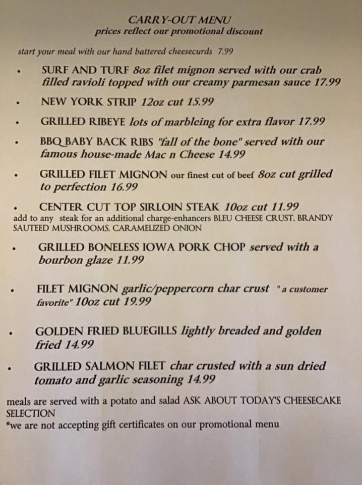 Menu At Jones' Black Angus Steakhouse, Prairie Du Chien, Us-18