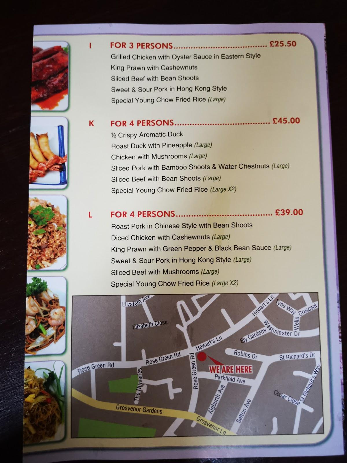 Menu at China Garden fast food, Bognor Regis