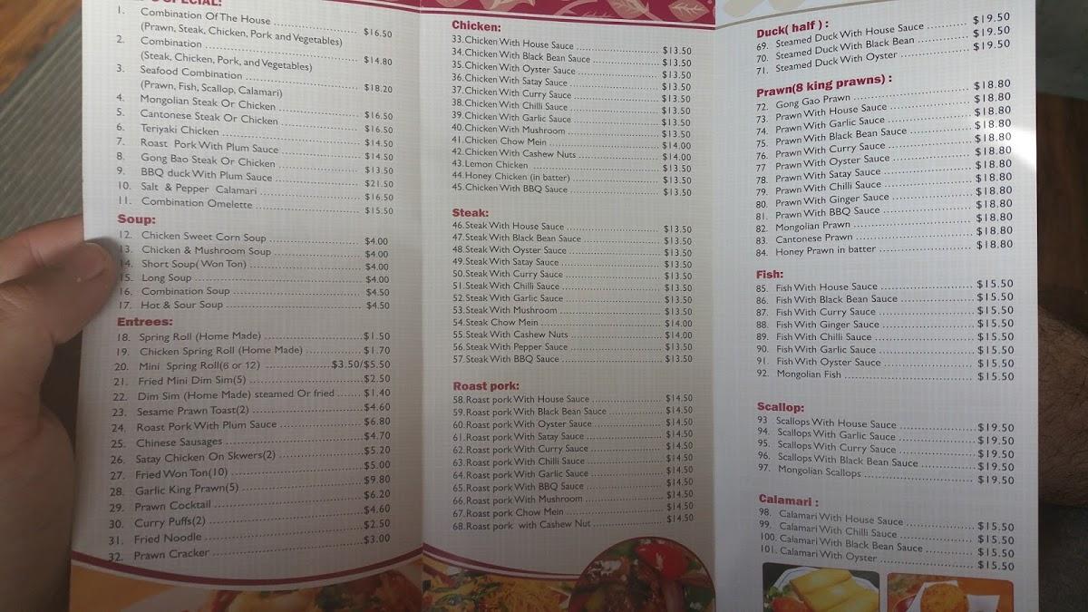 Menu At Sing House Restaurant Newcomb   R242 Sing House Menu 