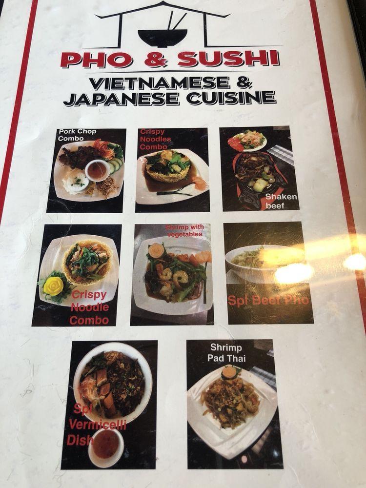 Menu at Pho & Sushi Vietnamese & Japanese Cuisine Best Restaurants in