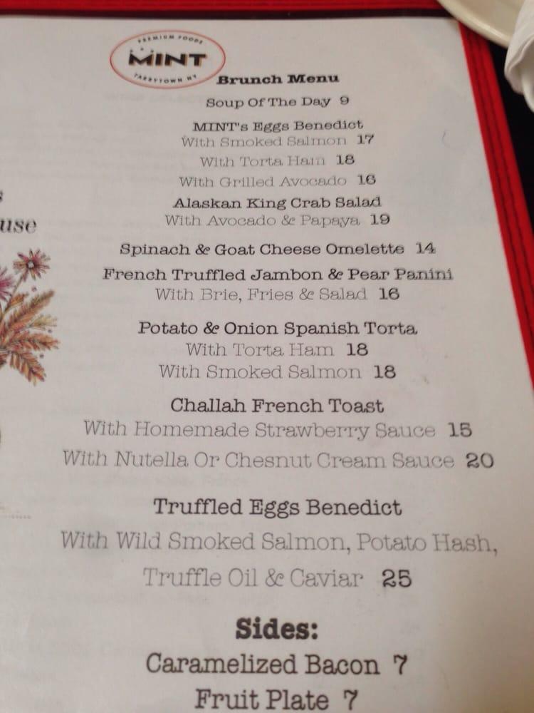 Menu at Mint Premium Foods restaurant, Tarrytown