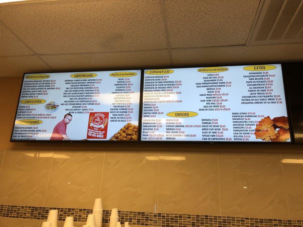 Menu at Havana Bakery and Cafe, Lehigh Acres