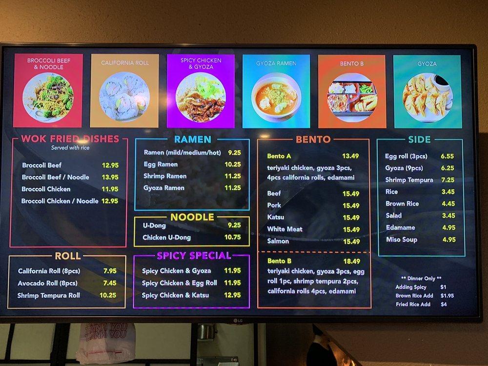 Menu at 5 Corners Teriyaki restaurant, Edmonds
