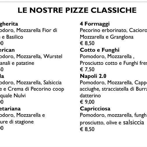 Menu at Ristorante Pizzeria Giropizza Triku, Olbia