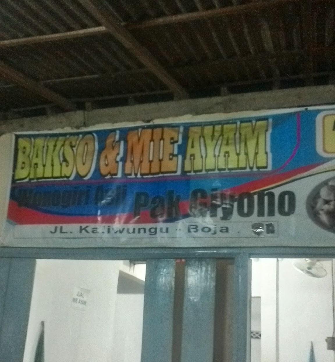 Bakso Wonogiri Asli Pak Giyono Restaurant Kendal