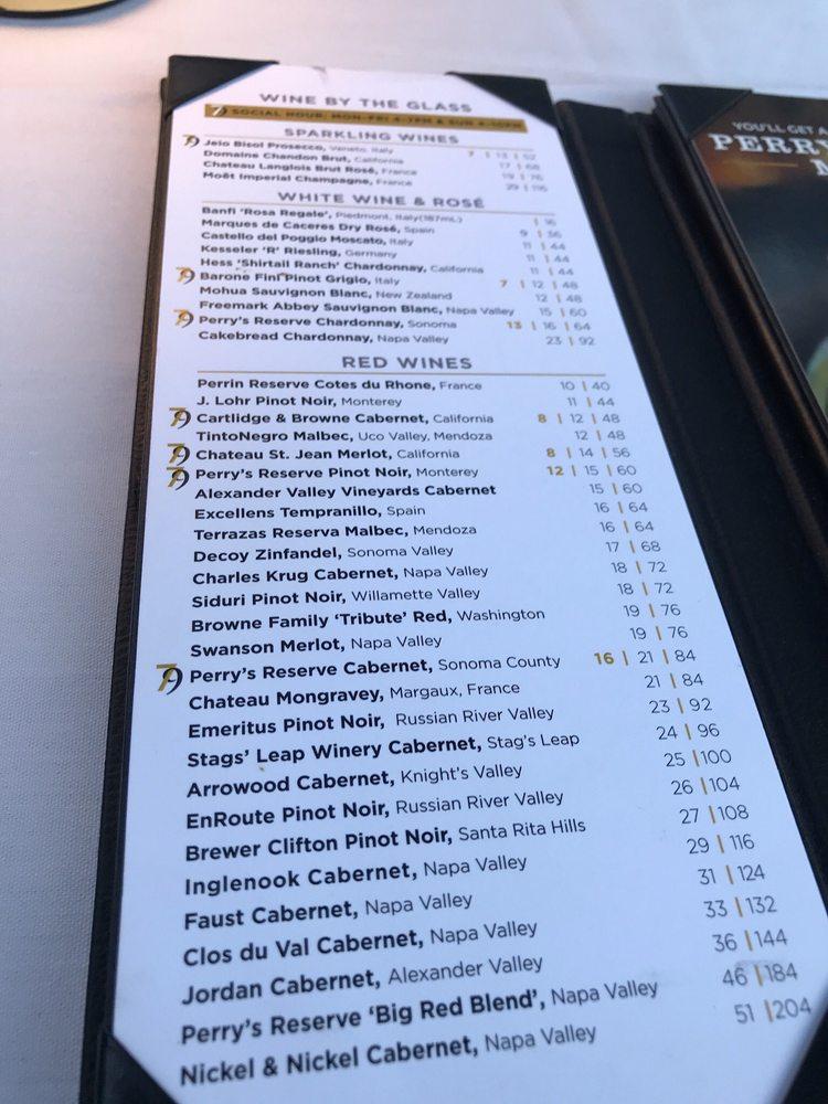 Menu at Perry's Steakhouse & Grille, Coral Gables