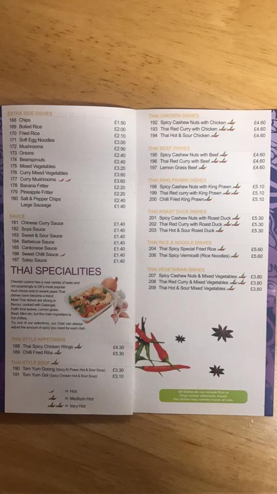 Menu at Wok Wok fast food, NewtonleWillows