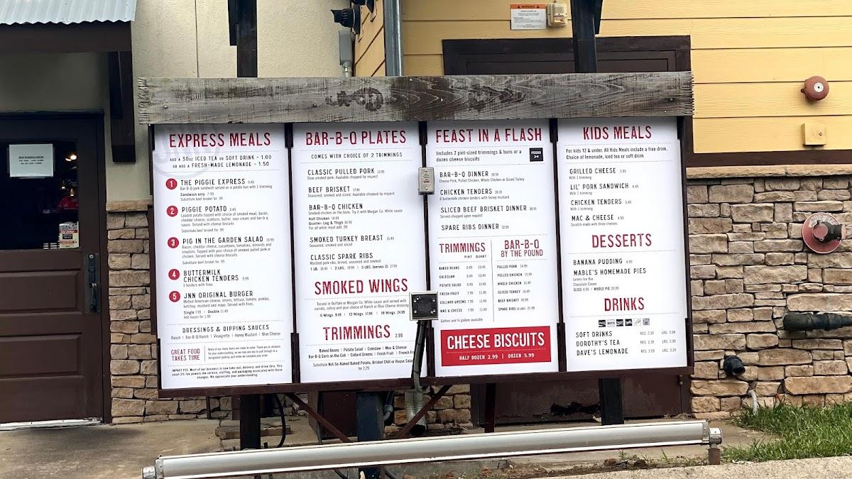 Menu at Jim 'N Nick's BarBQ, Murfreesboro, 436 N Thompson Ln