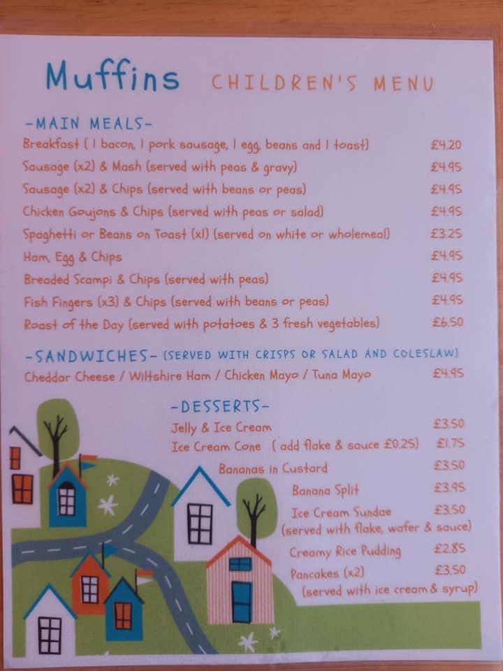 Menu at Muffins Tea Rooms, Takeaway And Delivery cafe, WestonsuperMare