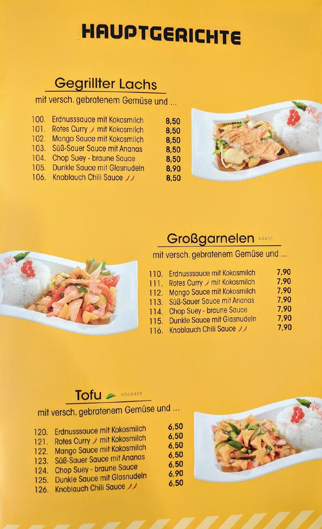 Speisekarte von Asia express food Sushi bar, Fürstenwalde/Spree