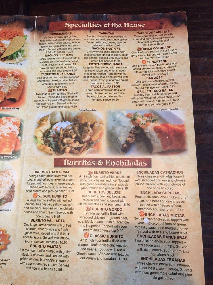 Menu at El Jaripeo restaurant, Charlottesville, W Main St