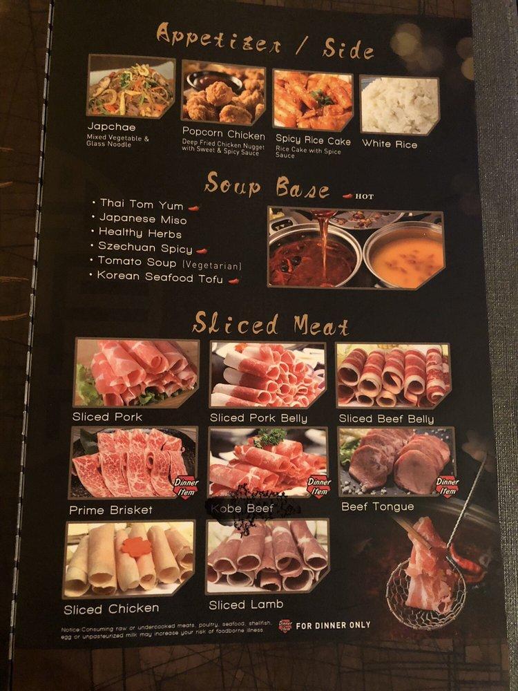 Menu at KPot Korean BBQ & Hot Pot, Rockville