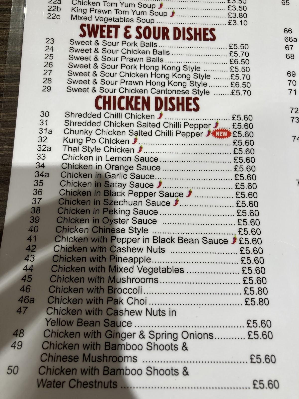 Menu at Panda Town fast food, Haywards Heath