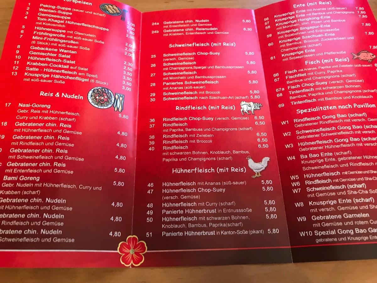 Speisekarte von China Imbiss Pavillon restaurant, Dreieich