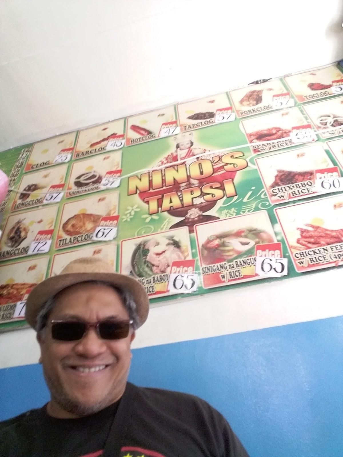 Menu at Niño's Tapsi restaurant, Parañaque