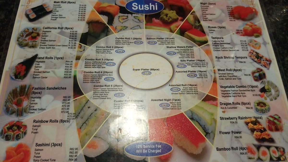 Menu at Shalow Waters Chinese & Sushi Restaurant, Randburg