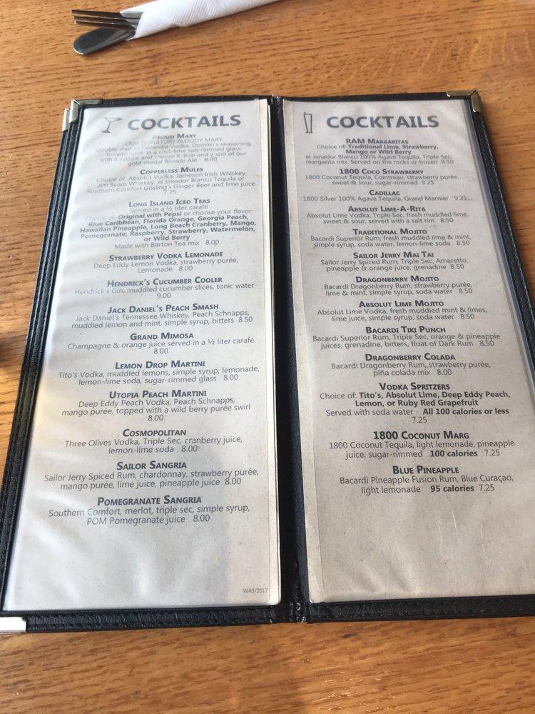 Menu at RAM Restaurant & Brewery,