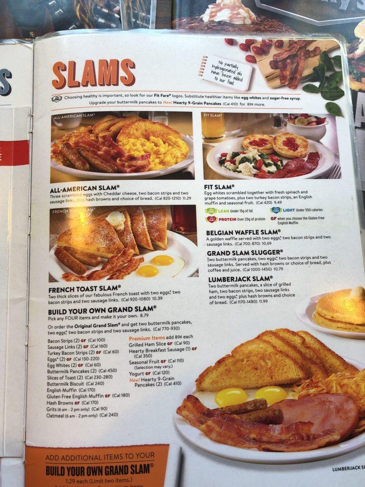 Menu at Denny's restaurant, Los Angeles, W Century Blvd