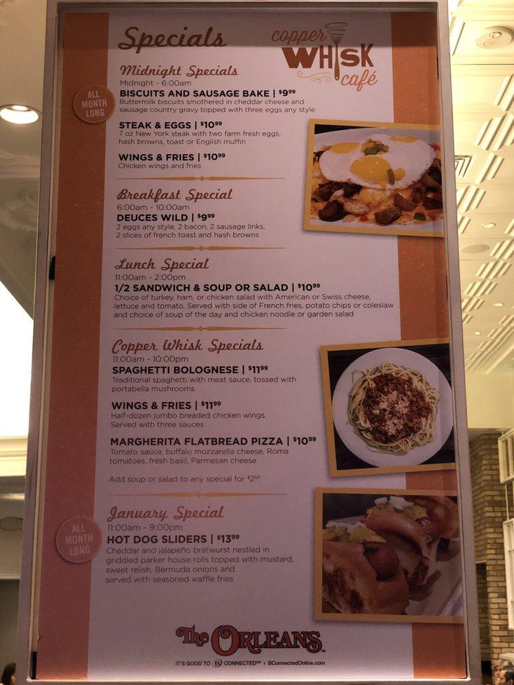 Menu at Copper Whisk Café cafe, Las Vegas
