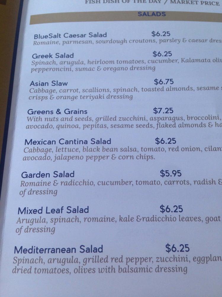 Menu at BlueSalt Fish Grill Torrance restaurant, Torrance