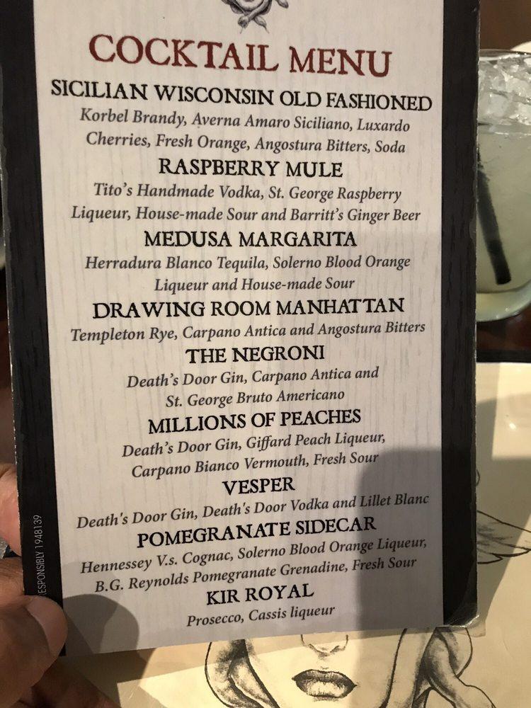 Menu at Medusa Grill & Bistro restaurant, Lake Geneva