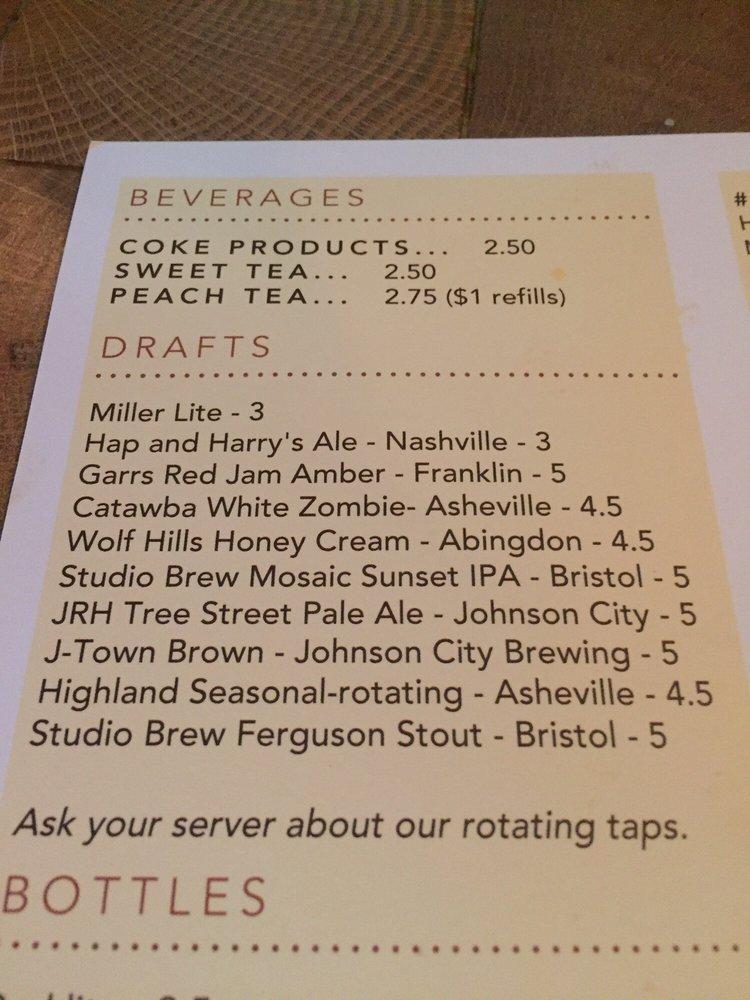 Menu at Southern Craft BBQ, Johnson City